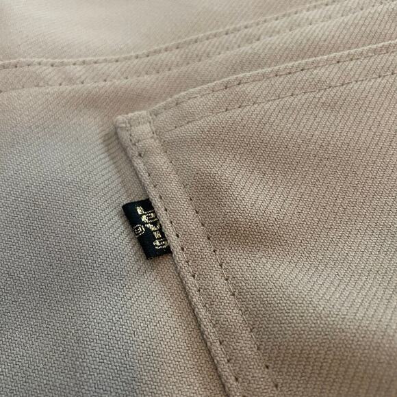 Vintage Levi's Polyester Talon Pants Mens 42x30 USA Tan Black Tab Western Retro - Picture 9 of 14